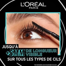 LOréal Paris - Mascara Hydrofuge - Volume et Longueur +5mm - Sans Paquet - Infusé aux Céramides - Telescopic Lift Waterproof