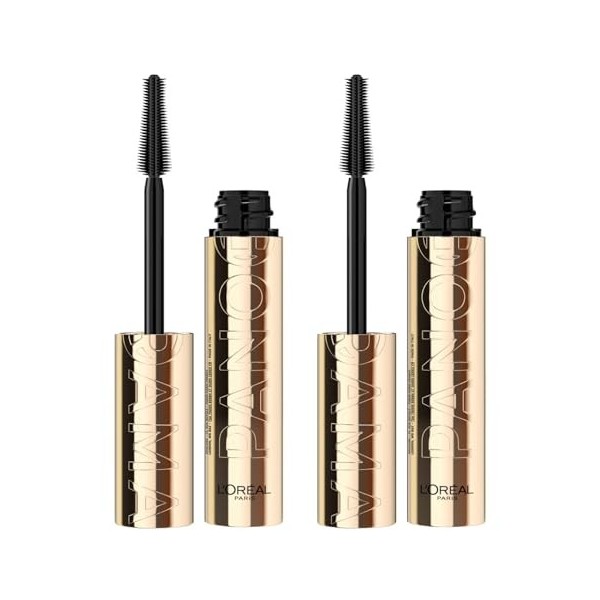 LOréal Paris Panorama Mascara Volumateur Couleur Noire avec Complexe Stretchflex Effet dagrandissement sans grumeaux Convie