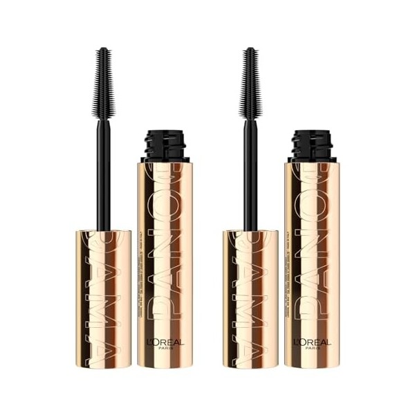 LOréal Paris Panorama Mascara Volumateur Couleur Noire avec Complexe Stretchflex Effet dagrandissement sans grumeaux Convie