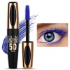 5D Silk Fiber Mascara Waterproof Long, Mascara Volume Noir Intense, Mascara volume et longueur, Convient aux Yeux Sensibles, 