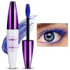 5D Silk Fiber Mascara Waterproof Long, Mascara Volume Noir Intense, Mascara volume et longueur, Convient aux Yeux Sensibles, 