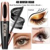 GJNL Mascara Waterproof Noir- Mascara Volume Fibre de Soie 4D Naturel Mascara Volume Effet Faux Cils Smudgeproof Waterproof M