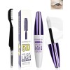 5D Silk Fiber Bleu Violet Mascara Volume et Longueur with brosse a cils, Waterproof et Longue Tenue avec une Définition Préci