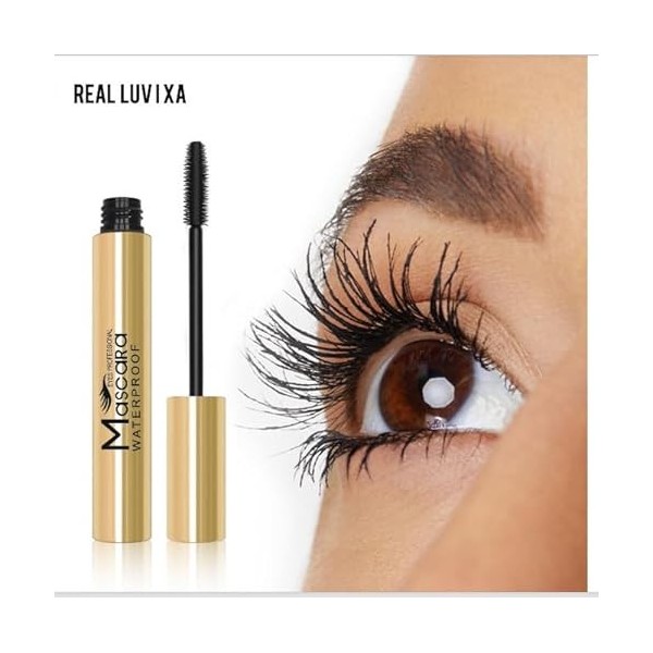 REAL LUVIXA Mascara noir imperméable pour cils extrêmement longs Noir 10 ml