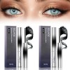 2PCS Mascara,Mascara Noir,Noir Mascara,3D Curling Eyelash Iron Mascara,Mascara Waterproof et Anti-taches,Long Lasting,No Flak