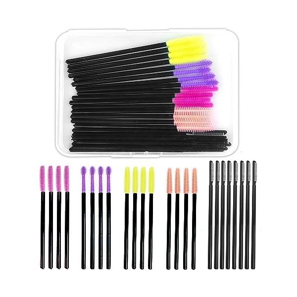 16pcs Brosse à Cils, 5 Styles Applicateur De Peigne à Cils, Brosses à Mascara En Silicone, Outil De Maquillage Beauté, Brosse