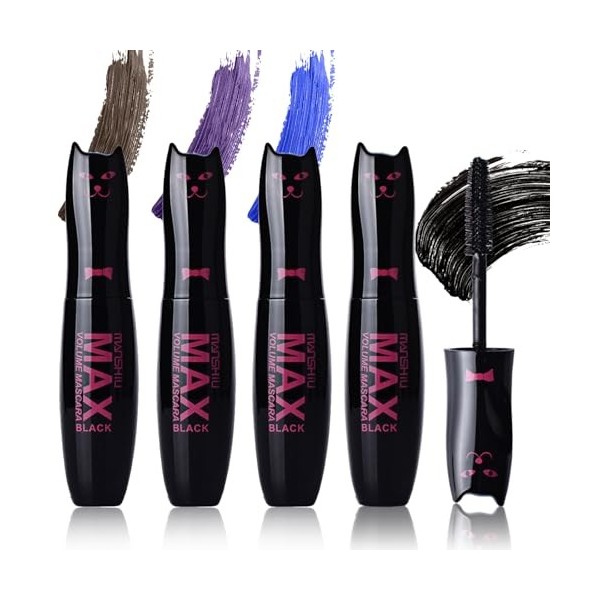 Ensemble de Mascara Couleur, 12 Couleurs Mascara Coloré, Mascara de Couleur Verts Noirs et Blancs, Voluminant, Durable, Imper