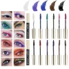 Mascara Coloré, MKNZOME 14 Couleurs Mascara Waterproof Mascara Couleur Bleu Violet Rose Longue Tenue Mascara Fibre de Soie 4d