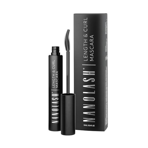 Mascara allongeant et recourbant Nanolash 10 ml - mascara pour la longueur, cils recourbés et longs, mascara pour cils noir