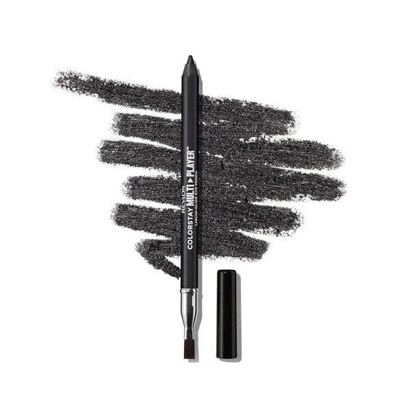 Revlon Eyeliner ColorStay Multiplayer Liquid-Glide, produit de maquillage multi-usages dôté dun pinceau professionnel, textu