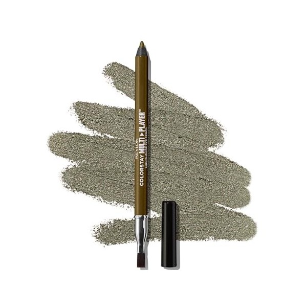 Revlon Eyeliner ColorStay Multiplayer Liquid-Glide, produit de maquillage multi-usages dôté dun pinceau professionnel, textu