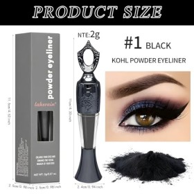 Eyeliner 2g, Crayon Eye-Liner Noir Idéal pour les Yeux Charbonneux - Hautement Pigmenté et Hypoallergénique - Facile à Appliq