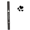 Eyeliner Stamp 2 en 1 à double tête imperméable liquide Eyeliner stylo outil de maquillage noir coeur noir