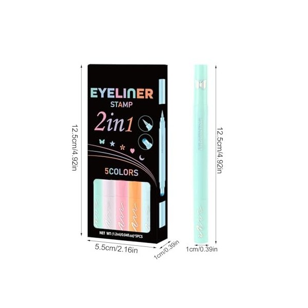 Liquid Colored Eyeliner, Sweat Proof Eye Liner, Colorful Winged Eyeliner, Fun Eye Liner Stamps, Vibrant Liquid Colored Eyelin