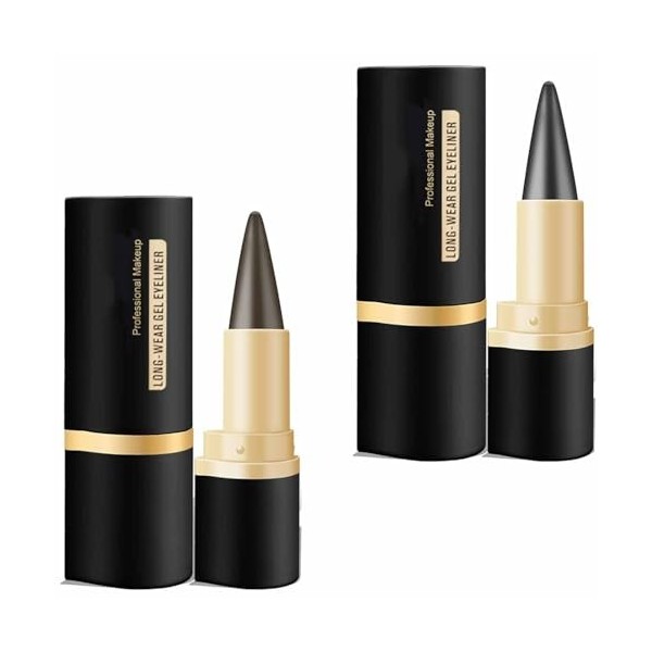 Ayky Long Wear Gel Eyeliner, Natural Black Eyeliner Cream, Gel Eyeliner Waterproof, Rational Gel Eyeliner, Eyeliner for Matur...