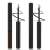 Apooliy 2pcs Matte Eyeliner,Eyeliner liquide waterproof,Stylo Eyeliner 2 Couleurs Longue Tenue，Stick Eyeliner coloré à séchag