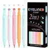 Tampon Eye-liner Liquide À Double Tête, 5 Eyeliner Imperméable Makeup Eyeliner Liquide Eyeliner Pen Pour Décoration Des Yeux