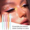 Tampon Eye-liner Liquide À Double Tête, 5 Eyeliner Imperméable Makeup Eyeliner Liquide Eyeliner Pen Pour Décoration Des Yeux