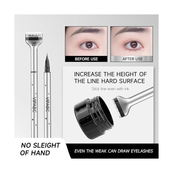 Timbres eye-liner, timbre cils | Eye Liner Bottom Lash Stamp - Outils de beauté pour femmes, tampon pour cils inférieurs rési