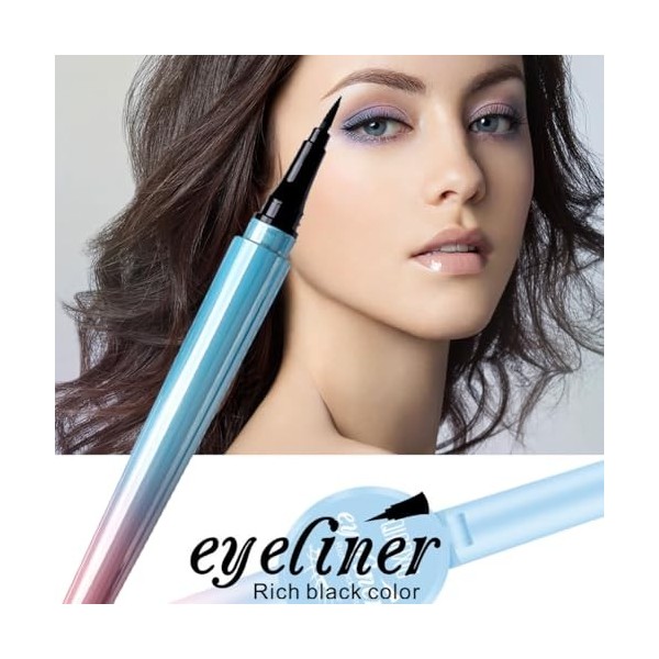 Eyeliner Liquide, Eyeliner Waterproof, Stylo Eyeliner, Longue Durée à Séchage Rapide, Liquid Eyeliner Waterproof, Stylo Liqui