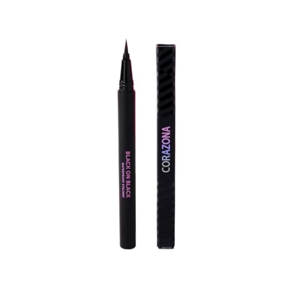 Eyeliner Waterproof Black on Black, Cœur, noir.