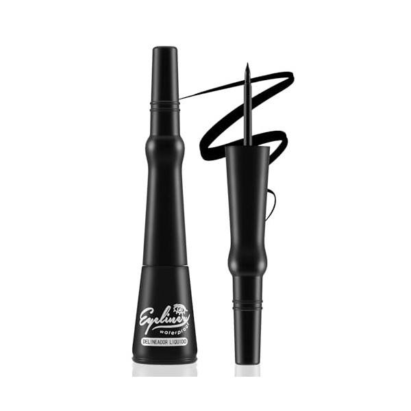 Apooliy Eyeliner noir waterproof,Eyeliner liquide pour une définition précise,Stylo Eyeliner longue durée,Très pigmenté