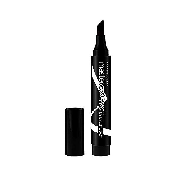 Maybelline New York Eye Studio Master Graphic Liquid Eyeliner, Striking Black, 0.084 Fluid Ounce by Maybeline New York