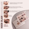 Fard a Paupiere Palette Maquillage Yeux - Nude 12 Couleurs Shimmer Mat Ultra Pigmenté Ombre a Paupiere - Végétalienne & Sans 