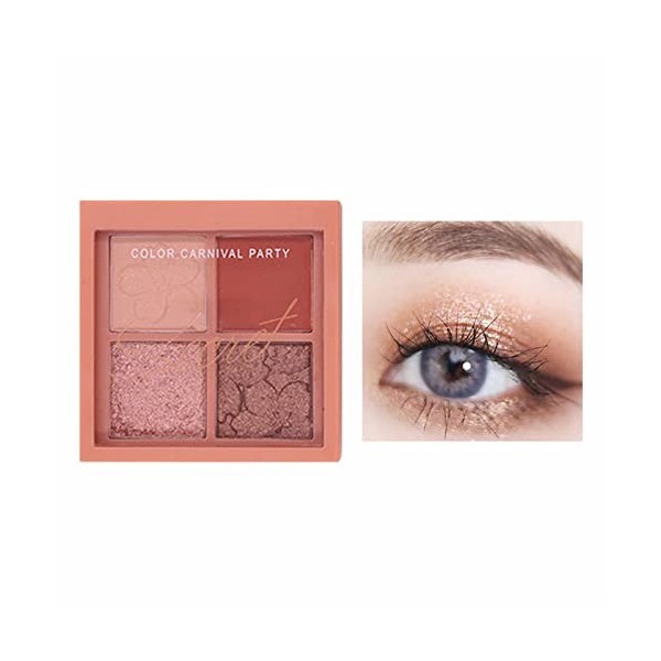 Cherry Story Eye Shadow Quad Advanced Sense Novice Débutant Earth Color Daily Light Makeup Eye Shadow Plate Cadeau Nature A,