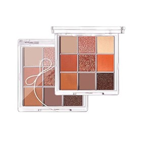 Palettes de fards à paupières 9 nuances de brun mat Nuances neutres Couleur et sensation de douceur Idéal pour les voyages Im