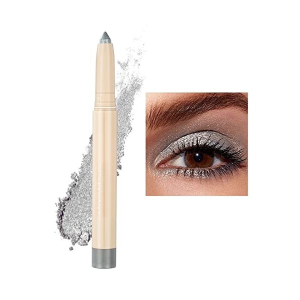 Stylo à paupières couché Silkworm Double usage peut être coupé Stick à paupières Facile à Flash Pearl Eye Shadow Bâton de maq