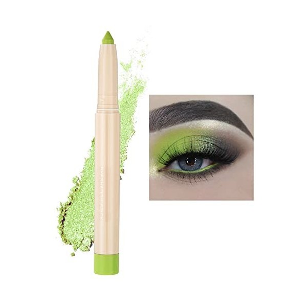 Stylo à paupières couché Silkworm Double usage peut être coupé Stick à paupières Facile à Flash Pearl Eye Shadow Bâton de maq