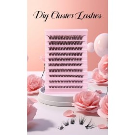 YSBRYD D01 DIY Cluster Lashes Volume Naturel Segmenté Cils Bundles Extension de Cils Cils Individuels Cils Bundle