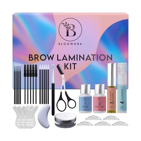 Brow Lift Kit Sourcil, Brow Lamination Kit Durée de 6-8 semaines, 15 Applications, DIY Kit Brow Lift Sourcils, Kit Browlift a