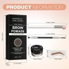 Kit de pochoirs pour sourcils - Étanche - Kit de trio de sourcils - Maquillage parfait avec applicateur éponge - 10 pochoirs 