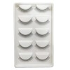 predolo 5 paires de cils dentraînement, bande de cils dentraînement, pour débutants en maquillage en Salon de beauté, blanc