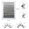 iCovalescent 280 PCS Kit Extension Cils Individuel, Kit Faux Cils Naturel 30D+40D Cluster Extensions de Cils Individuels Bouq