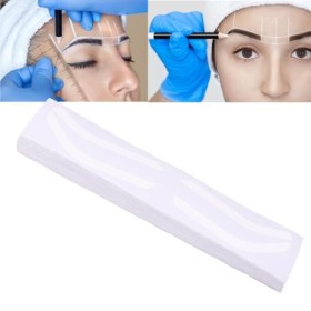 100 Feuilles de Pochoirs Adhésifs pour Sourcils, Autocollant Jetable de Mise en Forme des Sourcils, Autocollants pour Modèles