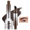 Boobeen Brow Fection Pinceau angulaire et trempette, Pinceau à sourcils liquide imperméable, Crayon à sourcils longue durée p