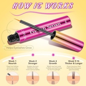 Sérum de croissance des cils, sérum pour cils pour la croissance et lépaisseur, sérum de croissance des cils pour la croissa