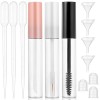 Lot de 12 flacons de mascara vides, brosse à cils avec récipient rechargeable, 10 ml, tube de gloss, tubes pour eye-liner, av