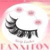 ZEPIQOR Faux Cils Naturel Bande Transparente Minces 10 Paires 3D Faux Cils Oeil de chat Reutilisable Fake Lashes Moelleux fai