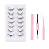 FAIRYGATE Faux cils 3D Oeil de Chat Volume moelleux Curly Cat-Eye Cils artificiels Look Naturel, Réutilisables Faux cils de m