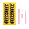 FAIRYGATE Faux cils 3D Oeil de Chat Volume moelleux Curly Cat-Eye Cils artificiels Look Naturel, Réutilisables Faux cils de m