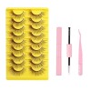 FAIRYGATE Faux Cils Fox Eye Lashes Naturel Faux Cils en œIl de Chat Fluffy Cat Eye Lashes Doux Angel Winged Fake Eyelashes B5