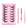 FAIRYGATE Faux Cils Fox Eye Lashes Naturel Faux Cils en œIl de Chat Fluffy Cat Eye Lashes Doux Angel Winged Fake Eyelashes B5