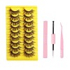 FAIRYGATE Faux Cils Fox Eye Lashes Naturel Faux Cils en œIl de Chat Fluffy Cat Eye Lashes Doux Angel Winged Fake Eyelashes B5