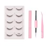 FAIRYGATE 3D Faux Cils Naturel Réutilisable Court Doux Cat Eyes Fake Lashes Maquillage Yeux de Chat False Eyelashes Kit Fait 