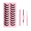 FAIRYGATE 3D Faux Cils Naturel Réutilisable Court Doux Cat Eyes Fake Lashes Maquillage Yeux de Chat False Eyelashes Kit Fait 