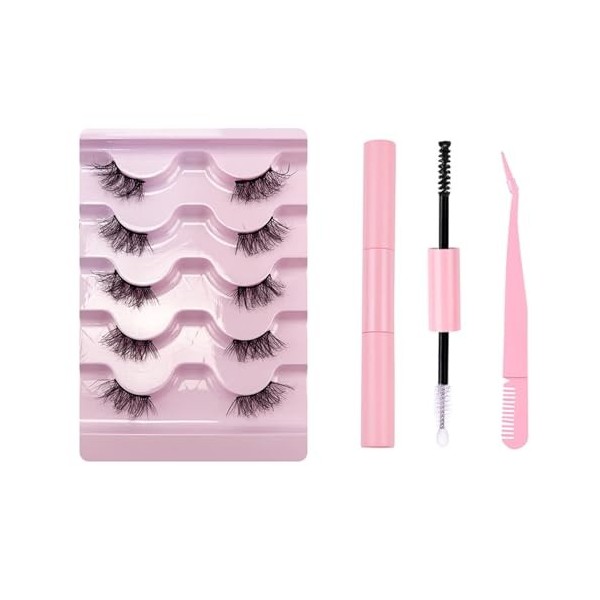 FAIRYGATE Faux Cils Individuel Extension Cils Kit Volume Russe Réutilisable Cils individuels Avec Cluster Lashes Mixed Brucel